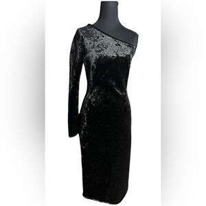 Black Halo Fonda Velvet One Shoulder Sz 2🖤